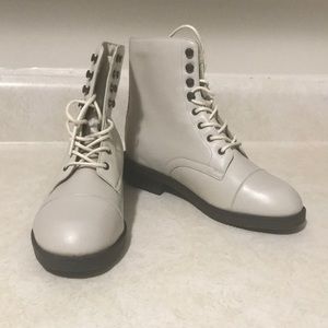 5/$15 Cream Combat Boots
